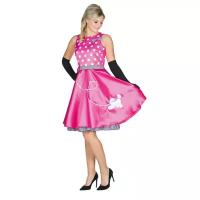 Розовое платье в стиле 50-х (11466)