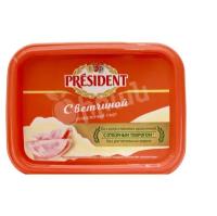 Сыр плавленый с ветчиной 45% ТМ President (Президент)