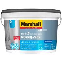 Краска латексная Marshall Export-2 глубокоматовая бесцветный 2.5 л 3 кг