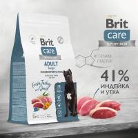 Сухой корм BRIT CARE супер-премиум с индейкой и уткой для взрослых собак крупных пород 