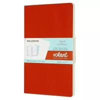 Блокнот Moleskine VOLANT Large 130х210мм 96стр. линейка мягкая обложка оранжевый/голубой (2шт)