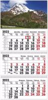 Календарь квартальный трехблочный 2023 год Кавказ. Длина календаря в развёрнутом виде -68 см, ширина - 29,5 см