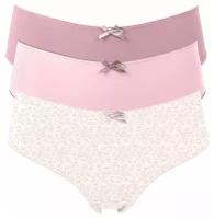 Трусы Pretty Polly, 3 шт., размер M, розовый, мультиколор, белый