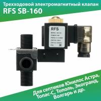 Электромагнитный клапан RFS SB160 для септиков Юнилос Астра, Топас, Тополь, Экогранд, Волгарь