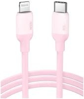 Кабель Ugreen USB C - Lightning, силиконовая оболочка, цвет розовый, 1 м (60625)