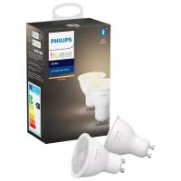 Умная лампа Philips Hue White Bluetooth GU10 5.2 Вт 2700K 2шт (929001953508)