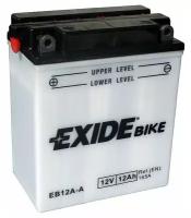 EXIDE EB12AA EB12A-A_аккумуляторная батарея рус 12Ah 165A 135/80/160 moto сухозар. с упаков. электролита
