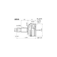 Граната наружная Asva ME-ISTA48 Ssangyong: 35*65*30 6613305001 6613306001 Ssangyong Istana Автобус. Ssangyong Istana