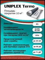 Подложка для напольных покрытий Uniplex Termo под паркет, ламинат, инженерную доску со отражающим покрытием