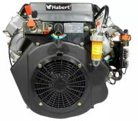 Двигатель дизельный Habert HD2V910 D25.4 мм 20А (22л.с., 875куб.см, вал 25,4мм, электрический старт)
