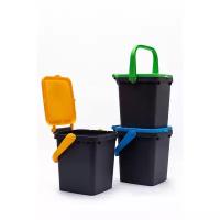 Комплект мусорных баков для сортировки отходов 20 л +EcoPlast
