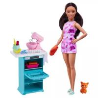 Кукла Barbie Пекарь HCD44 розовый