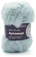 Пряжа для вязания Astra Premium 'Артемида', 100 г, 60 м (100% микрофибра ПЛ) (03 лед), 3 мотка