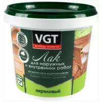 Лак VGT Акриловый для наружных и внутренних работ глянцевый (0.9 кг)