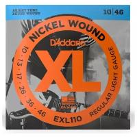 D'Addario EXL110 - Струны для электрогитары, Regular Light, никель, 10-46