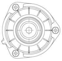 Опора стойки перед. для а/м Skoda Octavia (04-)/VW Golf (03-)/Golf (08-)/Passat (05-) (без подшип.) (SA 1863)