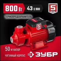 Насос поверхностный вихревой 800 Вт ЗУБР, НС-М1-800-Ч