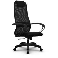 Кресло для руководителя Metta SU-B-8 темно-серое (сетка/ткань, пластик)