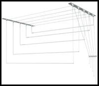 Навесная потолочная сушилка для белья 5 струн 120см, регулируемая, металл