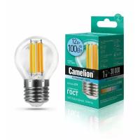 Эл. лампа светодиодная LED 12-G45-FL/845/E27 (12Вт=100Вт 1115Lm 220В) Camelion