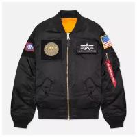 Мужская куртка бомбер Alpha Industries MA-1 Flex Flight чёрный, Размер L