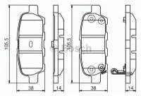 BOSCH колодки тормозные дисковые ЗАД 0986495089