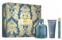 Dolce & Gabbana Мужской Light Blue Forever Pour Homme Набор: парфюмированная вода 100мл + 10мл, бальзам после бритья 50мл