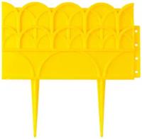 Декоративный бордюр GRINDA 14х310 см, для цветников, желтый (422223-Y)