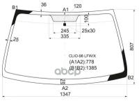 XYG CLIO-98 LFW/X Стекло лобовое Renault Clio 98-09 / Symbol 99-08