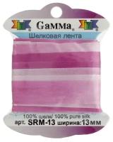Лента Gamma шелковая SRM-13 13 мм 9.1 м ±0.5 м M022 св. фиолетовый/фиолетовый