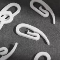 Крючки-улитка для штор и тюли пластиковые, белый (100шт.)