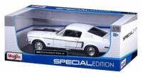 Машинка Maisto 1:18 Ford Mustang GT Cobra Jet год 1968, белая