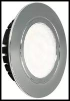 Встраиваемый светильник GLS Светильник мебельный встраиваемый светодиодный врезной точечный мебельный для кухни, кухонный, в шкаф, POLO, круглый, 4 Вт