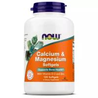 Капсулы NOW Calcium & Magnesium with Vitamin D3 and Zinc, 120 шт.