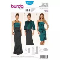 Выкройка Burda 6865-Платье, жакет короткий