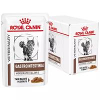 Влажный корм для кошек Royal Canin Gastro Intestinal Moderate Calorie при проблемах с ЖКТ 12 шт. х 85 г (кусочки в соусе)