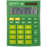 Калькулятор настольный BRAUBERG Ultra-12, зеленый