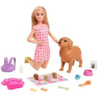 Игровой набор Barbie Новорожденные щенки, HCK75 розовый