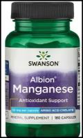 Swanson Альбион Марганец Albion Manganese 10mg 180капс