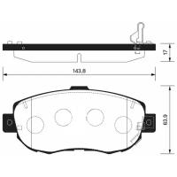 Тормозные колодки SP1386 для Toyota Lexus LS 400 92-94/Celsior UCF10 92-94. передние