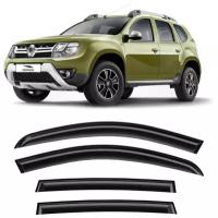 Дефлекторы окон неломающиеся Voron Glass серия Samurai для Renault Duster 2011-2021, 4 шт