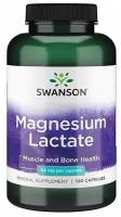 Swanson Magnesium Lactate, 84 мг, 120 капсул