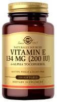 Капсулы SOLGAR Vitamin E 134 mg (200 IU) d-Alpha Tocopherol, 270 г, 200 ЕД, 100 шт