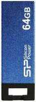 Флеш-диск 64 GB, SILICON POWER Touch 835, USB 2.0, металлический корпус, синий, SP64GBUF2835V1B
