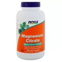 Капсулы NOW Magnesium Citrate, 370 г, 370 мл, 240 шт