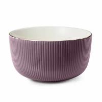 Тарелка глубокая суповая из фарфора, салатник для сервировки, фарфоровая посуда 600 мл, фиолетовый