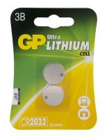 Литиевые дисковые батарейки GP Lithium Ultra CR2032 - 2 шт. в блистере