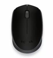 Беспроводная компактная мышь Logitech M171, черный/серый