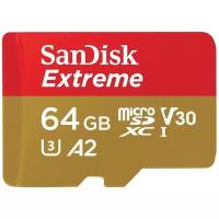 Карта памяти SanDisk Extreme V30 A2 microSDXC UHS- I U3 64 ГБ