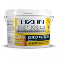 Краски фасадные OZON Краска фасадная акриловая стойкая OZON Basic ВД-АК-110-13 белая 9л обычная